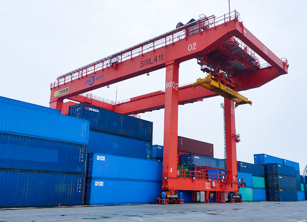 gruas portico de muelle