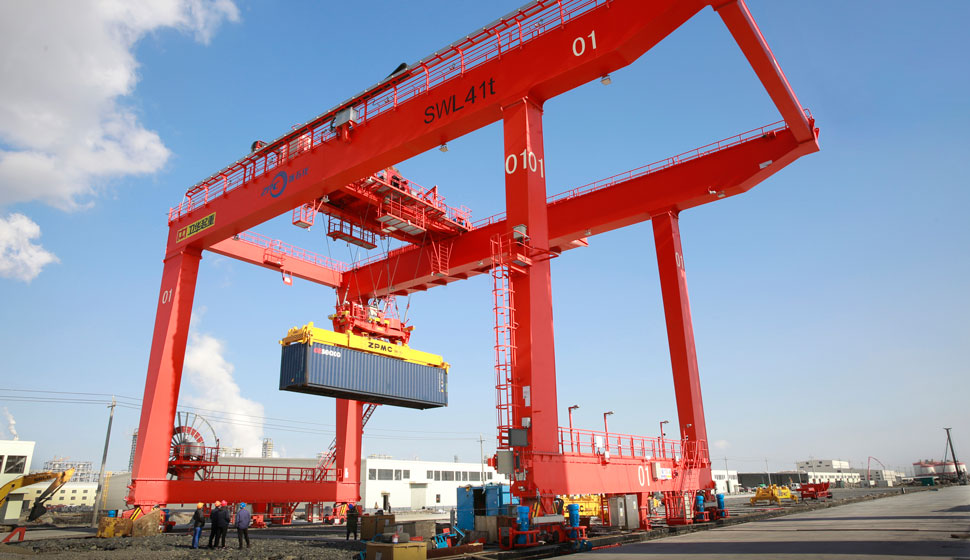 grua de patio para contenedores