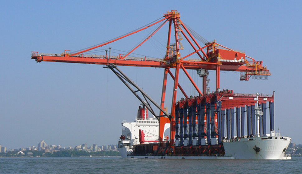 grúa pórtico de muelle
