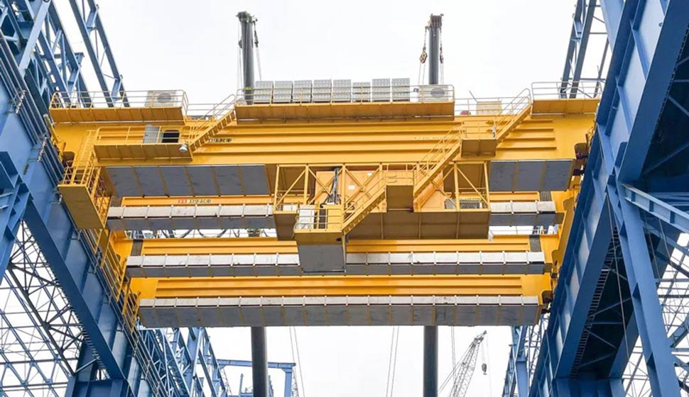 grúa puente de 100 toneladas