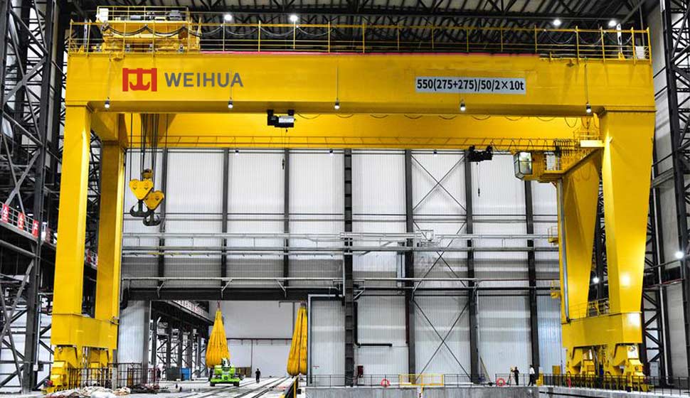 Grúa pórtico de dos vigas