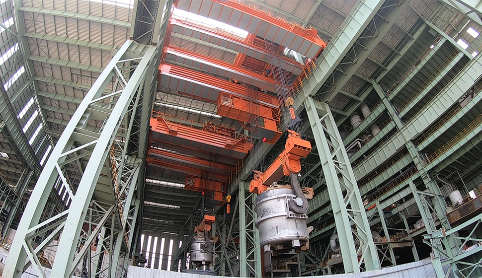 puente grúa de fundición