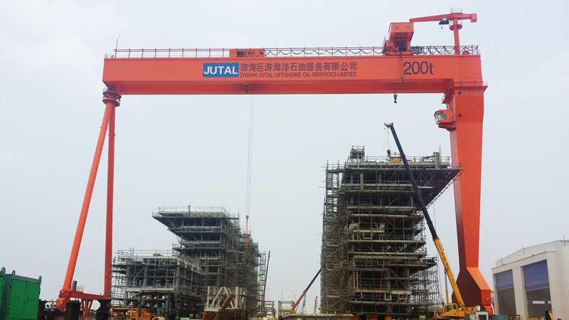 Grúa pórtico de 200 toneladas para la construcción naval