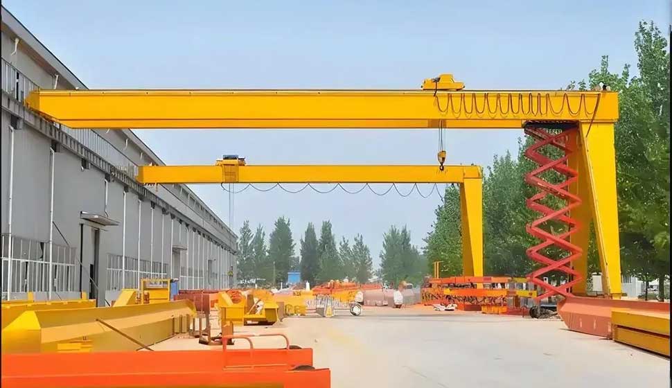 Grúa semipórtico de doble viga de 5 toneladas